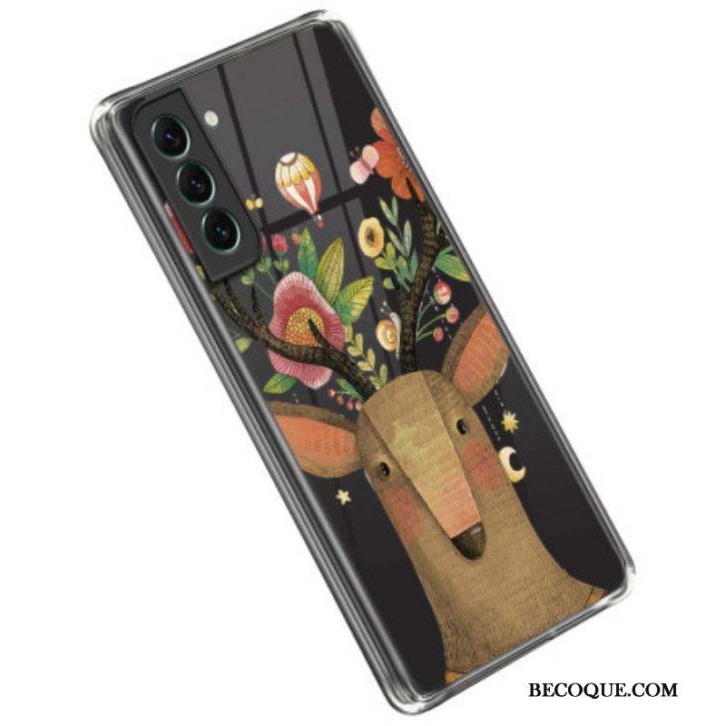 Coque Samsung Galaxy S23 5G Transparente Cerf Tribal