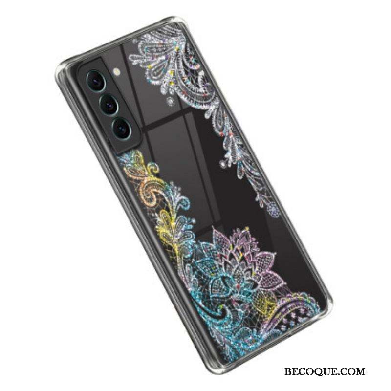 Coque Samsung Galaxy S23 5G Transparente Dentelle Mandala