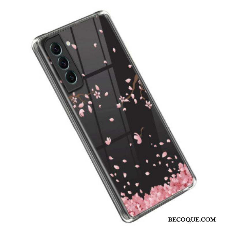 Coque Samsung Galaxy S23 5G Transparente Fleurs Roses