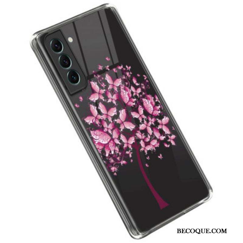 Coque Samsung Galaxy S23 Plus 5G Transparente Arbre Rose