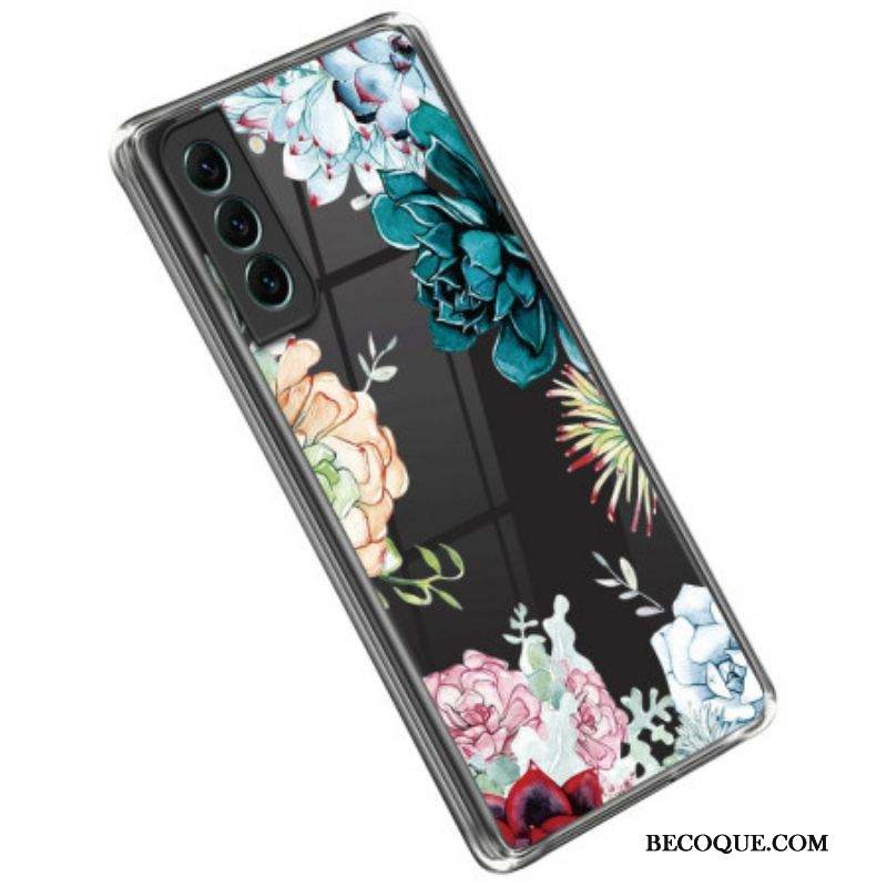 Coque Samsung Galaxy S23 Plus 5G Transparente Bouquet de Fleurs