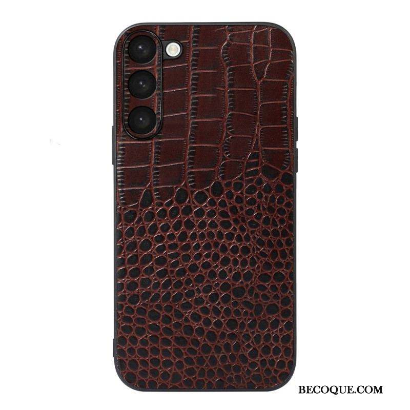 Coque Samsung Galaxy S23 Plus 5G Vrai Cuir Style Crocodile