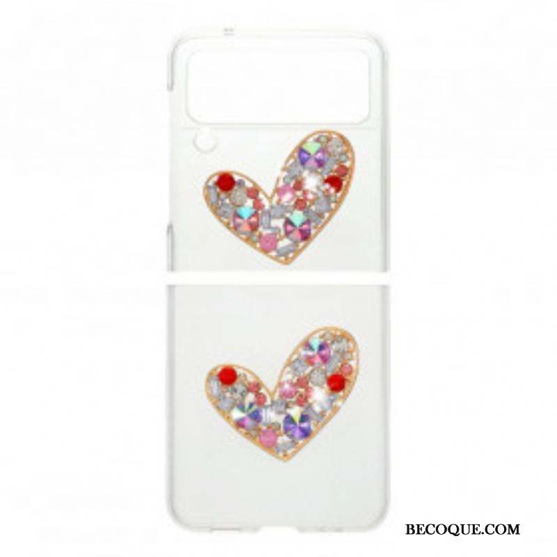 Coque Samsung Galaxy Z Flip 3 5G Pierres Précieuses Coeur