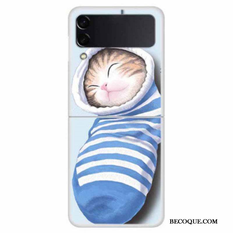 Coque Samsung Galaxy Z Flip 4 Chaton Endormi