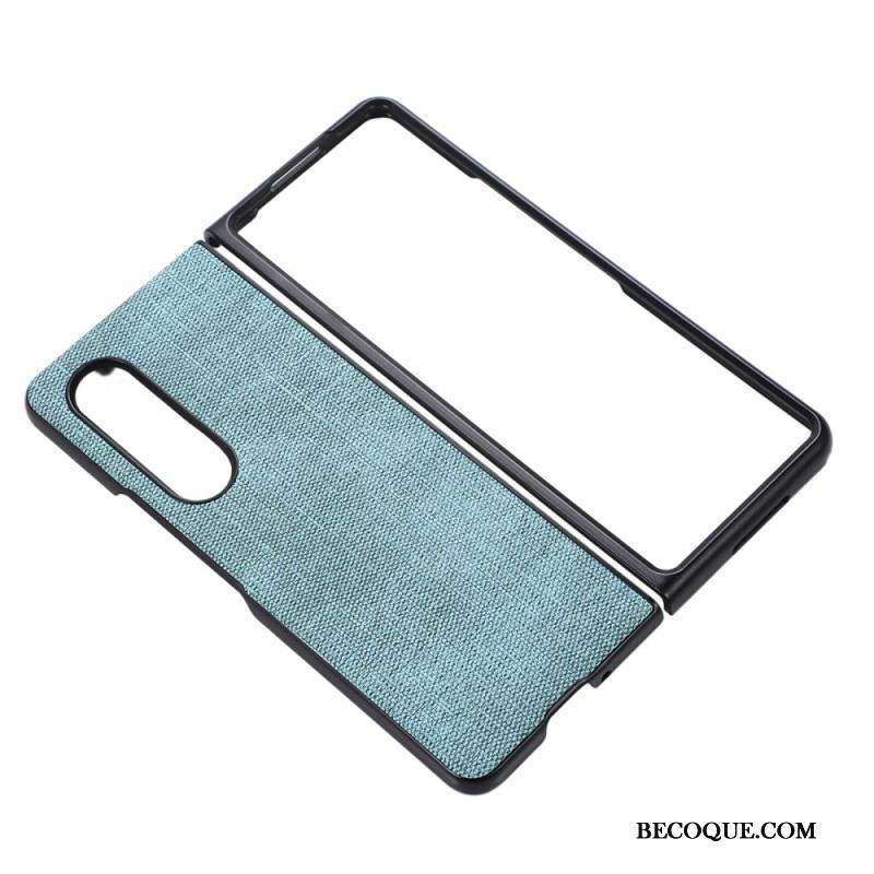 Coque Samsung Galaxy Z Fold 4 Simili Cuir Tissé