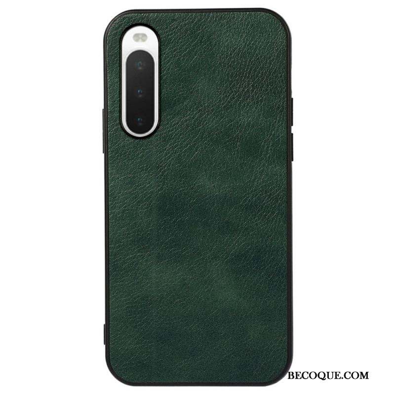 Coque Sony Xperia 10 IV Style Cuir Litchi