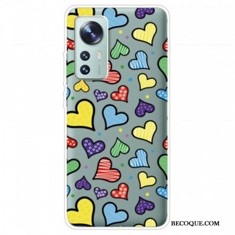 Coque  Xiaomi 12 / 12X  Coeurs Multicolores