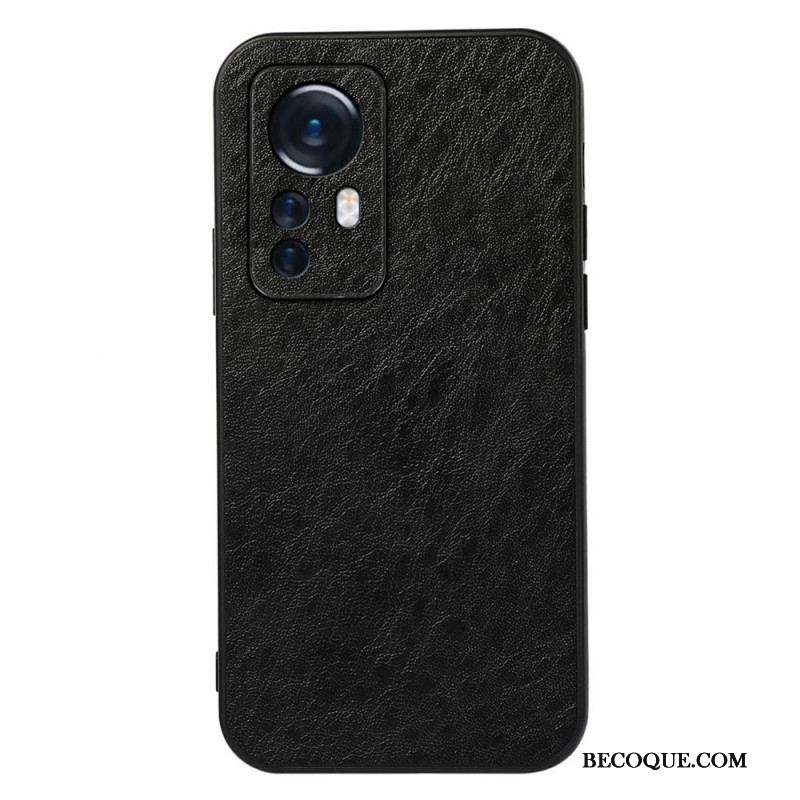 Coque Xiaomi 12 Pro Effet Cuir Élégance