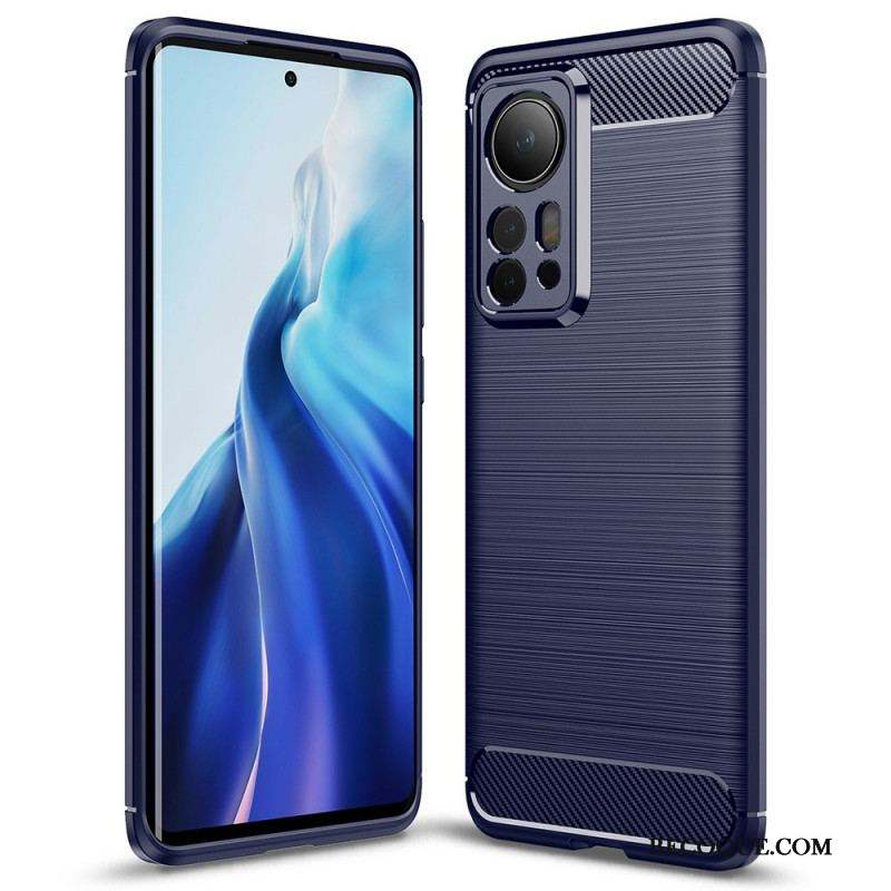 Coque Xiaomi 12 Pro Fibre Carbone Brossée