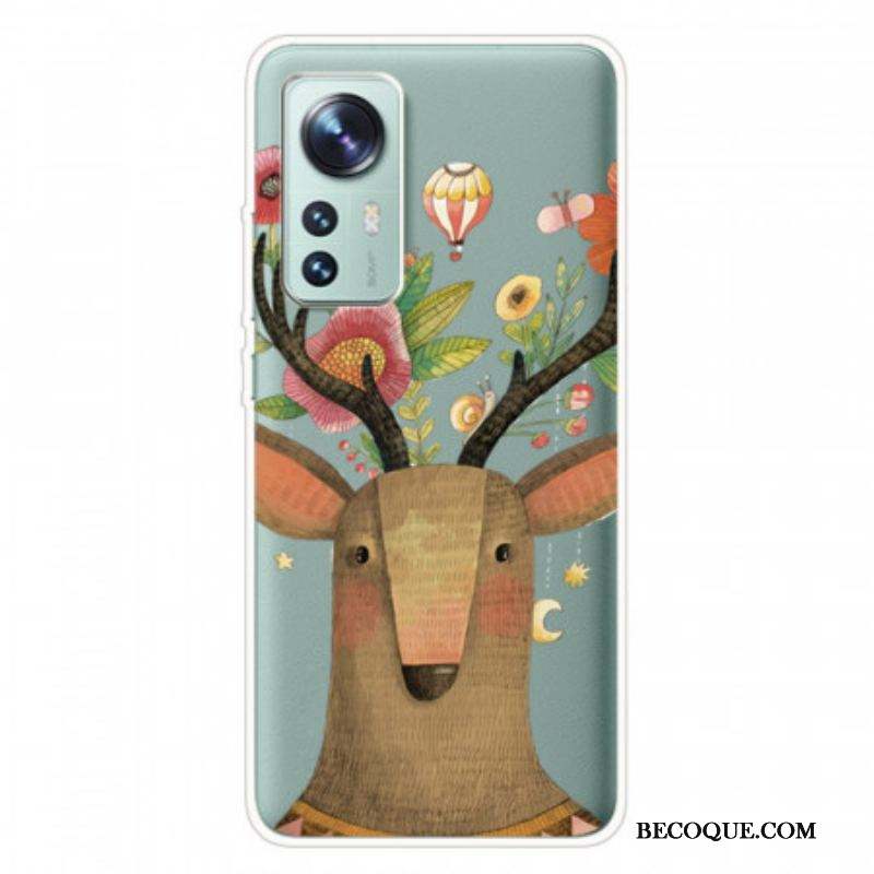 Coque Xiaomi 12 Pro Silicone Cerf Tribal