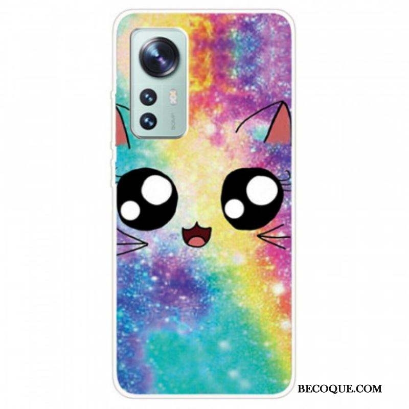 Coque Xiaomi 12 Pro Silicone Chat Déco