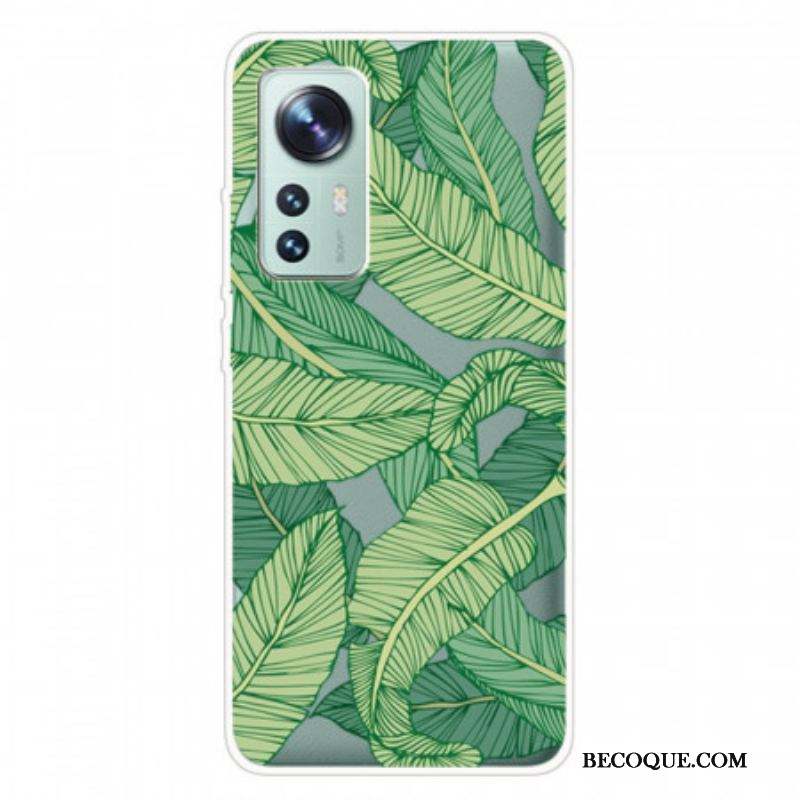 Coque Xiaomi 12 Pro Silicone Feuilles