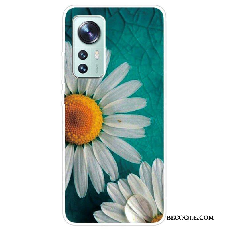 Coque Xiaomi 12 Pro Silicone Florale