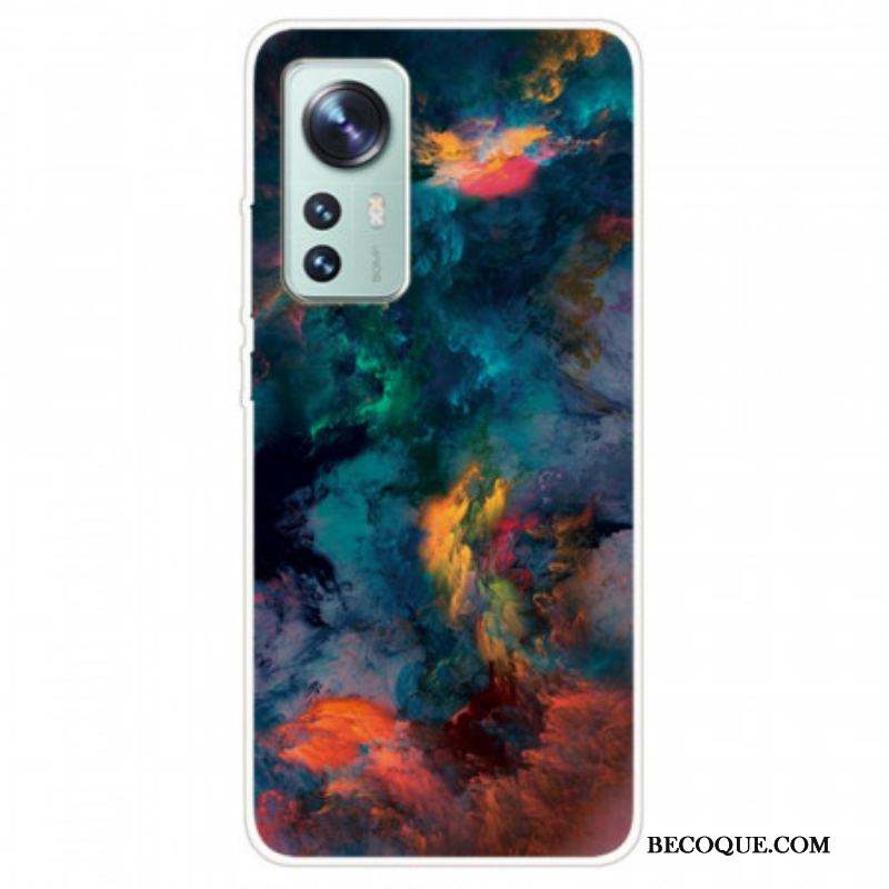 Coque Xiaomi 12 Pro Silicone Nuage Coloré