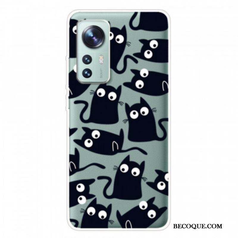 Coque Xiaomi 12 Pro Silicone Petits Chats