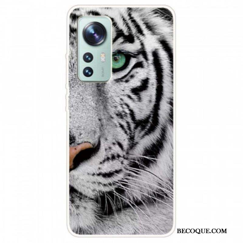 Coque Xiaomi 12 Pro Tigre Blanc