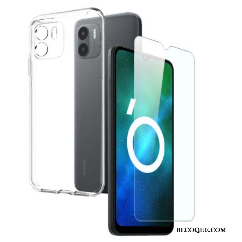 Coque Xiaomi Redmi A1 Transparente avec Protecteur Écran