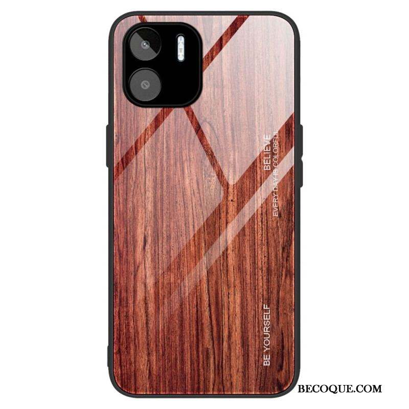 Coque Xiaomi Redmi A1 Verre Trempé Design Bois