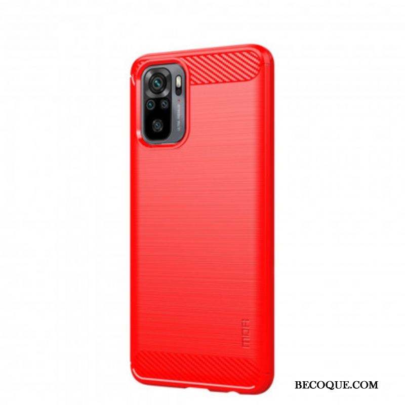 Coque Xiaomi Redmi Note 10/10S/Poco M5s Fibre Carbone Brossée Mofi