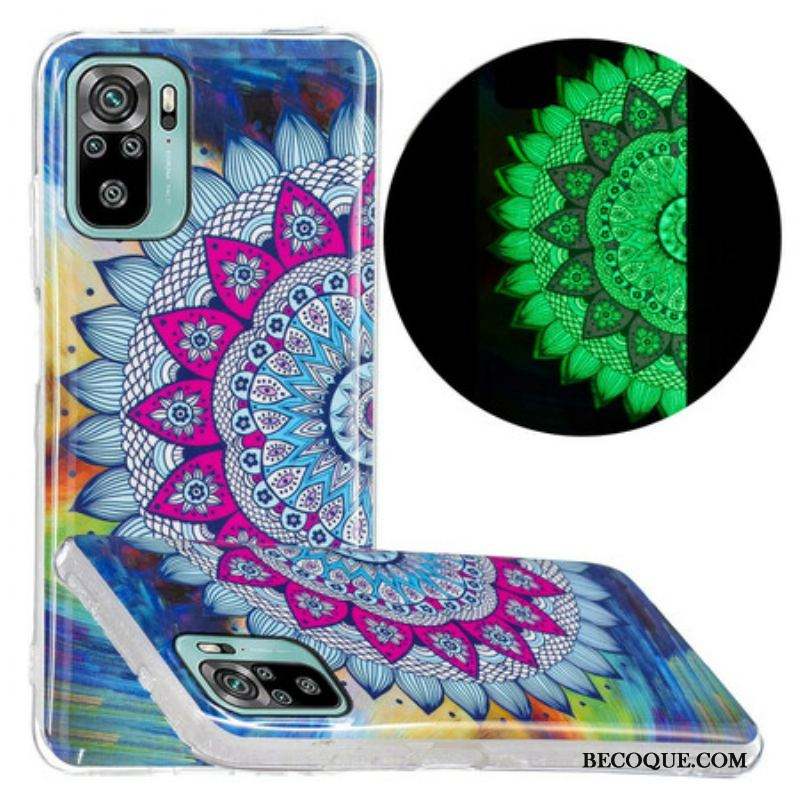 Coque Xiaomi Redmi Note 10/10S/Poco M5s Mandala Coloré Fluorescente