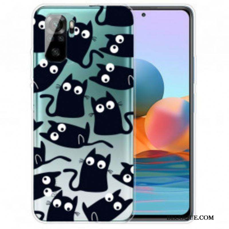 Coque Xiaomi Redmi Note 10/10S/Poco M5s Multiples Chats Noirs