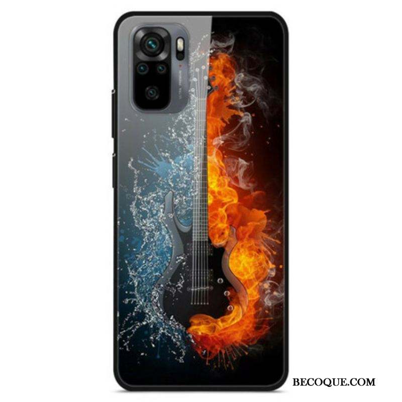 Coque Xiaomi Redmi Note 10/10S/Poco M5s Verre Trempé Guitare