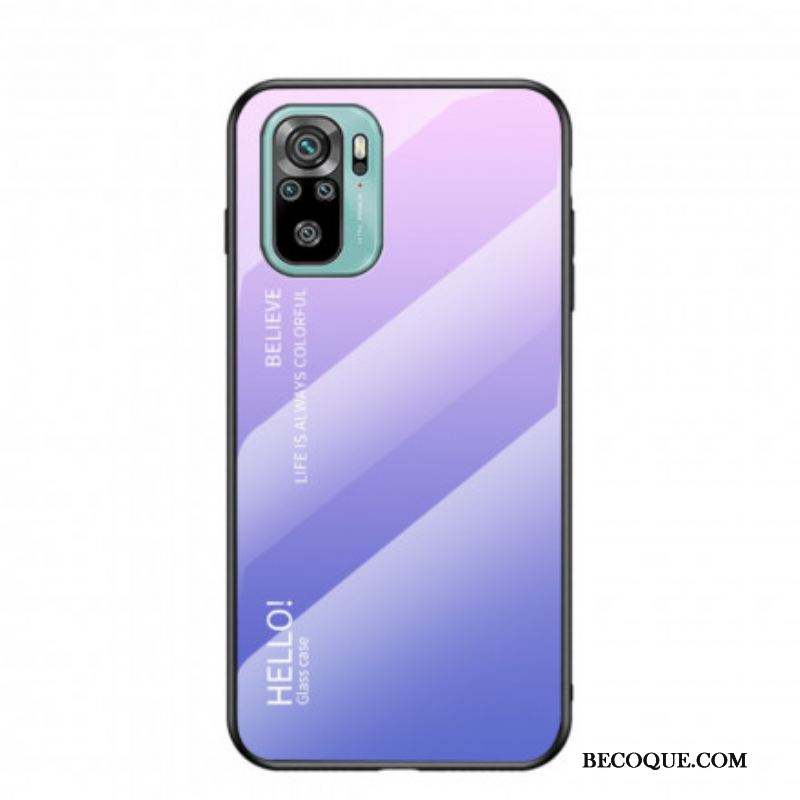 Coque Xiaomi Redmi Note 10/10S/Poco M5s Verre Trempé Hello