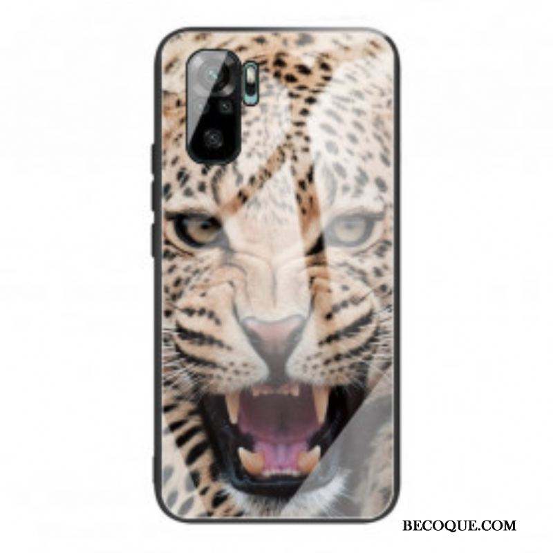 Coque Xiaomi Redmi Note 10/10S/Poco M5s Verre Trempé Léopard