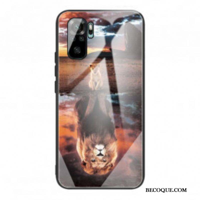 Coque Xiaomi Redmi Note 10/10S/Poco M5s Verre Trempé Rêve de Lionceau