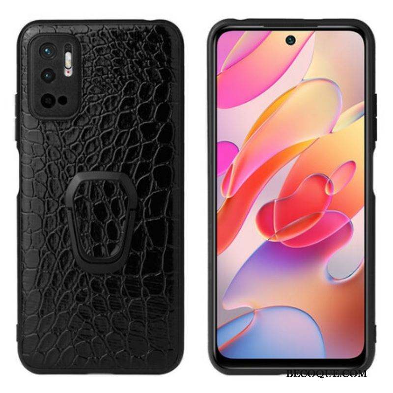 Coque Xiaomi Redmi Note 10 5G / Poco M3 Pro 5G Crocodile Anneau-Support