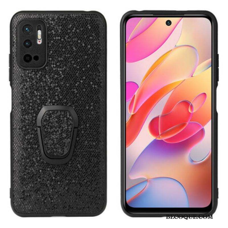 Coque Xiaomi Redmi Note 10 5G / Poco M3 Pro 5G Paillettes Anneau-Support