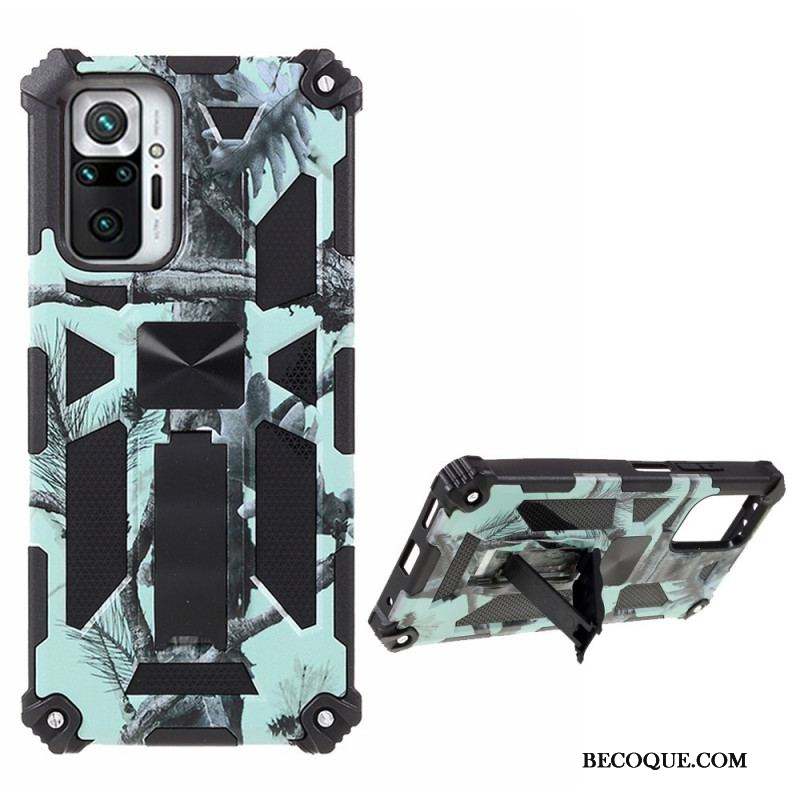 Coque Xiaomi Redmi Note 10 Pro Camouflage Support Amovible