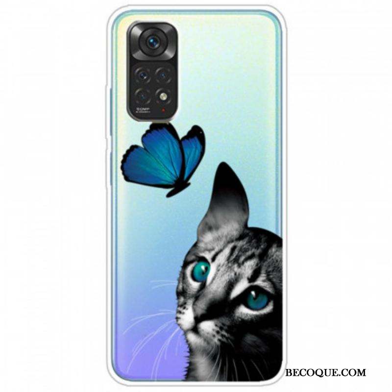 Coque Xiaomi Redmi Note 11 / 11s Chat et Papillon