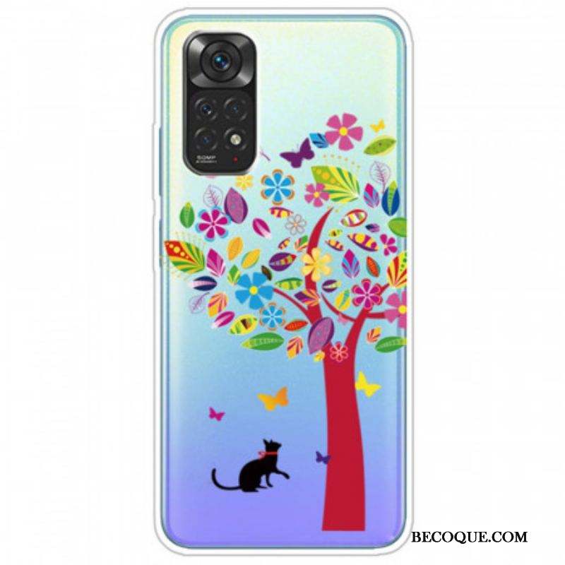 Coque Xiaomi Redmi Note 11 / 11s Chat sous l'Arbre Coloré