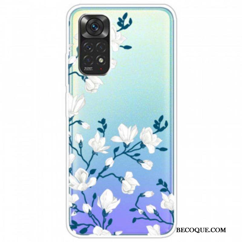 Coque Xiaomi Redmi Note 11 / 11s Fleurs Blanches