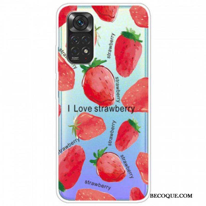 Coque Xiaomi Redmi Note 11 / 11s Fraises / i Love Strawberry