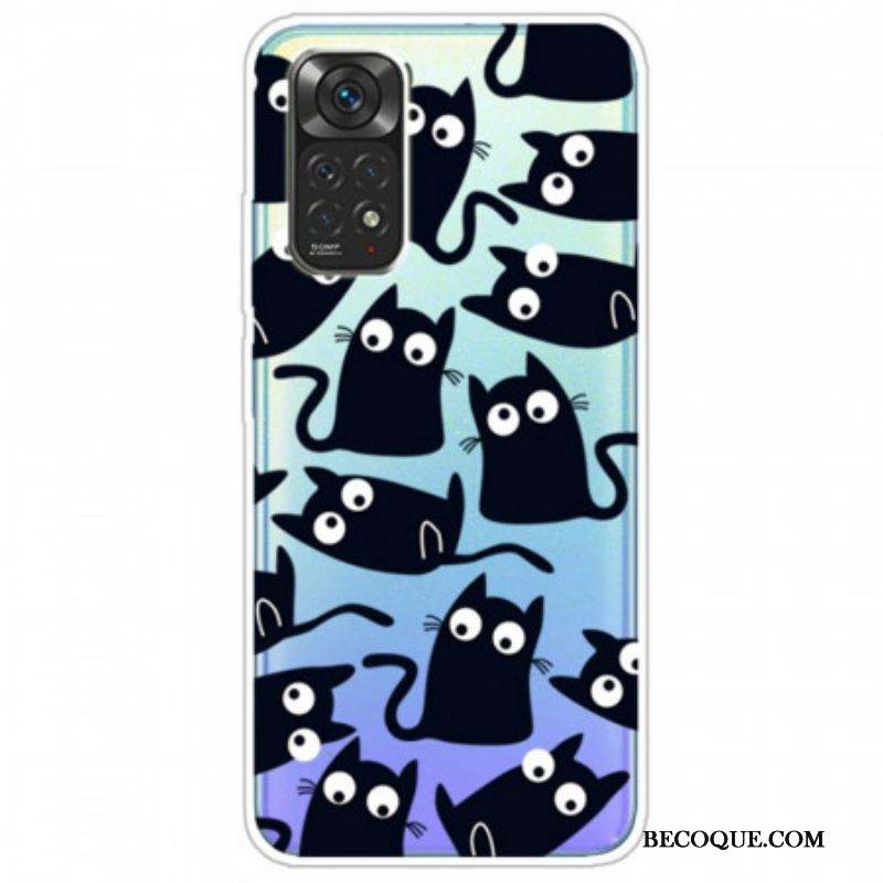 Coque Xiaomi Redmi Note 11 / 11s Multiples Chats Noirs