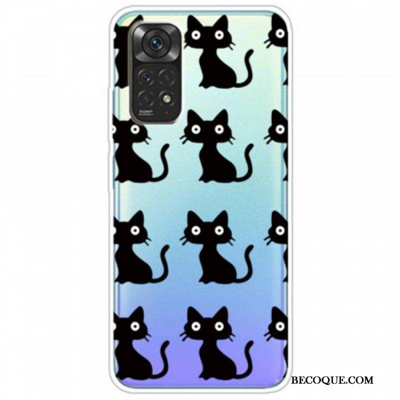 Coque Xiaomi Redmi Note 11 / 11s Multiples Chats Noirs