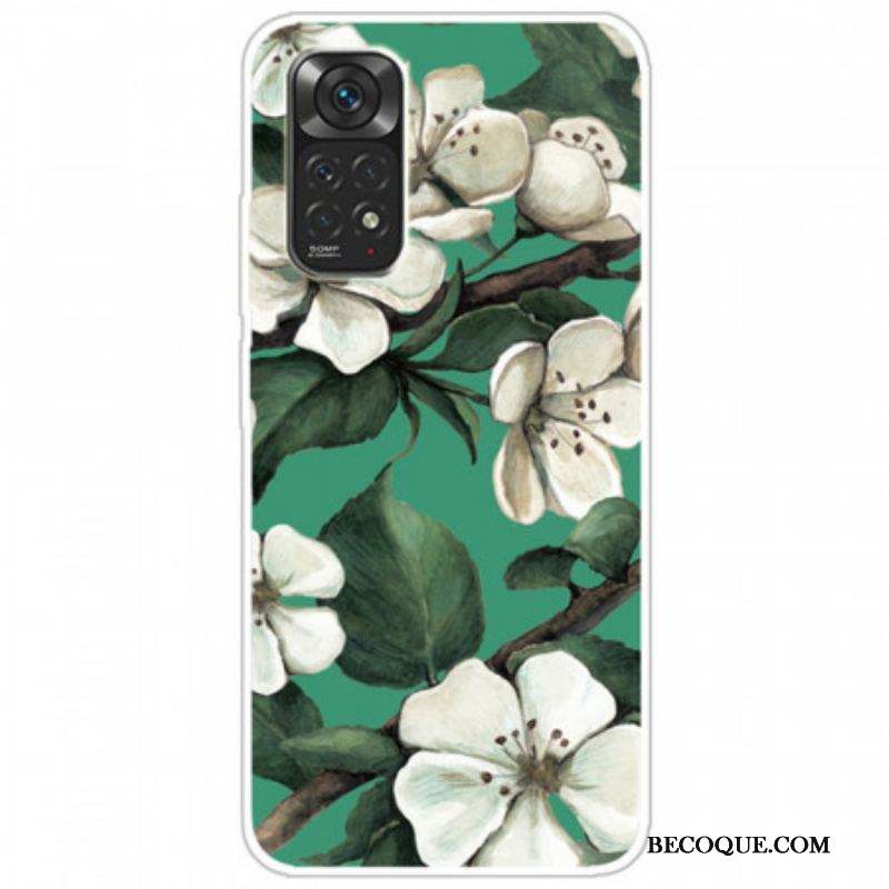 Coque Xiaomi Redmi Note 11 Pro /  Note 11 Pro 5G Fleurs Blanches