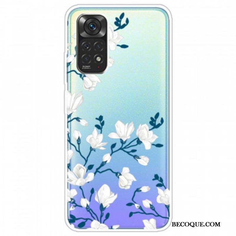 Coque Xiaomi Redmi Note 11 Pro /  Note 11 Pro 5G Fleurs Blanches