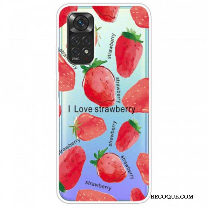 Coque Xiaomi Redmi Note 11 Pro /  Note 11 Pro 5G Fraises / i Love Strawberry