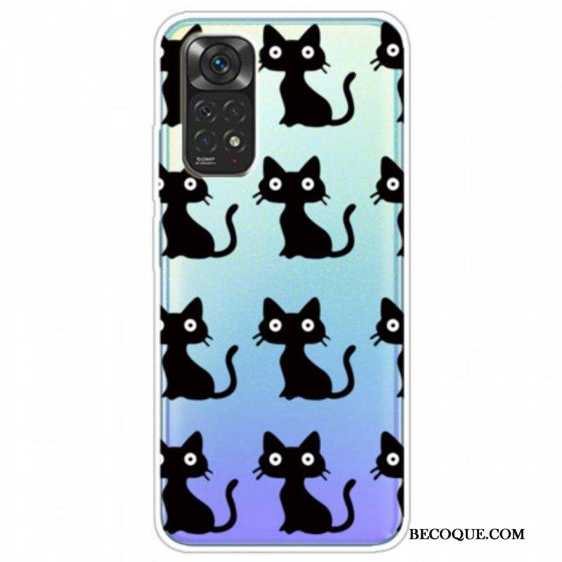 Coque Xiaomi Redmi Note 11 Pro / Note 11 Pro 5G Multiples Chats Noirs