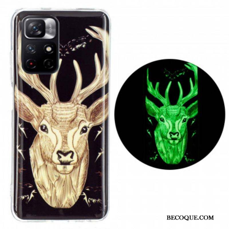 Coque Xiaomi Redmi Note 11 Pro Plus 5G Cerf Majestueux Fluorescente