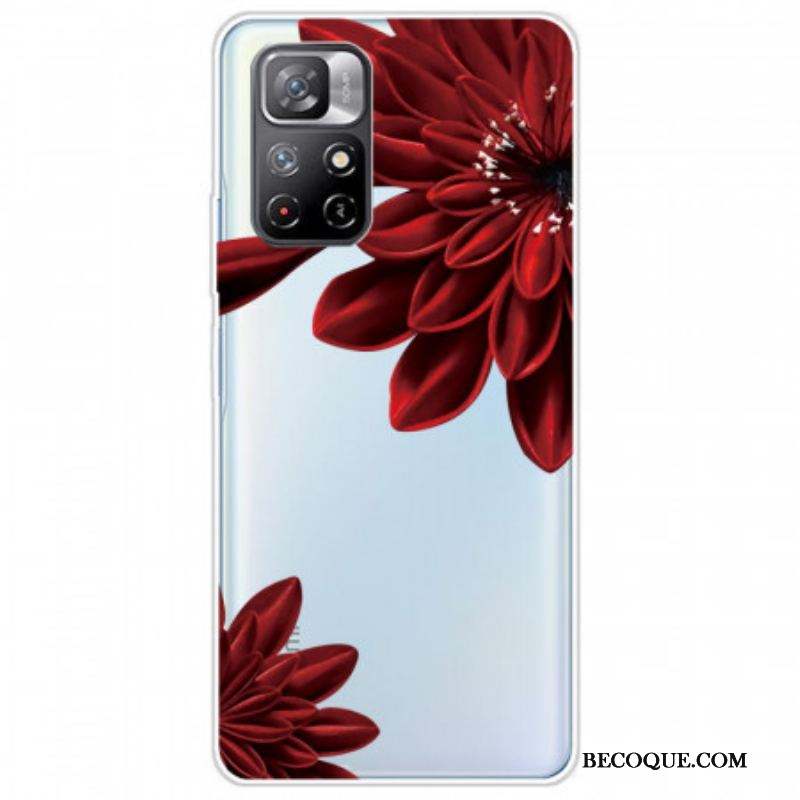 Coque Xiaomi Redmi Note 11 Pro Plus 5G Fleurs Rouges