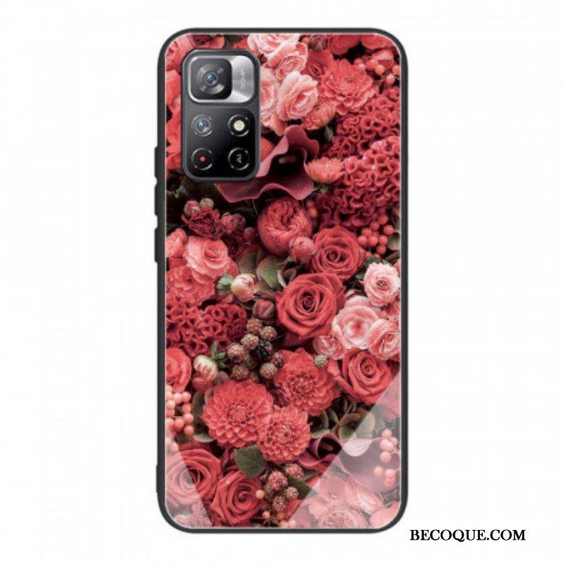 Coque Xiaomi Redmi Note 11 Pro Plus 5G Verre trempé Fleurs Roses