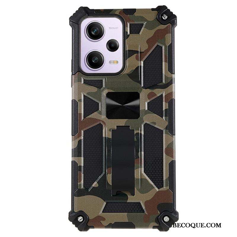 Coque Xiaomi Redmi Note 12/Poco X5 5G Camouflage Support Amovible