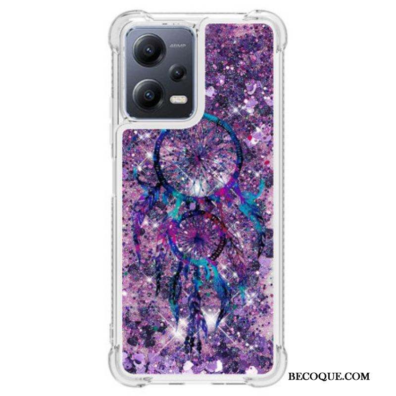 Coque Xiaomi Redmi Note 12/Poco X5 5G Paillettes Attrape Rêves