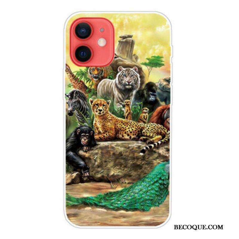 Coque iPhone 13 Mini Animaux Safari