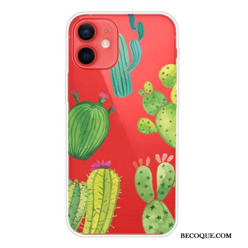 Coque iPhone 13 Mini Cactus Aquarelle