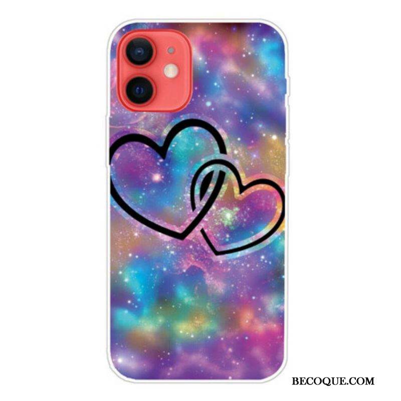 Coque iPhone 13 Mini Coeurs Enchaînés